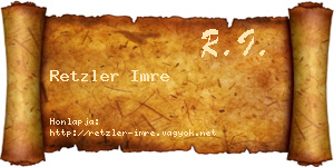Retzler Imre névjegykártya