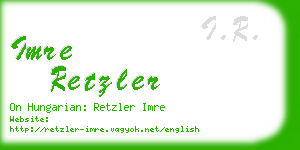 imre retzler business card
